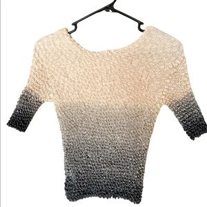 Y2K ombre blue cream bubble top 2000 cute trendy holiday crop fashion funky fun